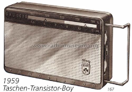 Taschen-Transistor-Boy II/59; Grundig Radio- (ID = 273) Radio