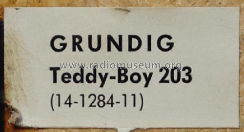 Teddy-Boy 203; Grundig Radio- (ID = 2691277) Radio