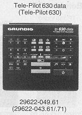 Tele-Pilot TP630 data 29622-049.61/.71; Grundig Radio- (ID = 435609) Misc