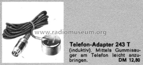 Telefon-Adapter 243-T; Grundig Radio- (ID = 2251038) Telephony