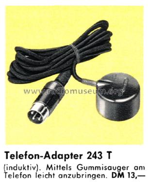 Telefon-Adapter 243-T; Grundig Radio- (ID = 2451215) Telephony