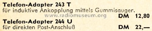 Telefon-Adapter 243-T; Grundig Radio- (ID = 2451221) Telefonie