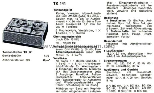 TK141; Grundig Radio- (ID = 2864513) Reg-Riprod