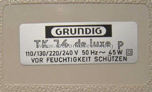 TK14L de Luxe; Grundig Radio- (ID = 924489) R-Player