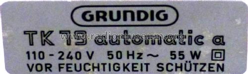 TK19 A Automatic ; Grundig Radio- (ID = 2476322) Sonido-V