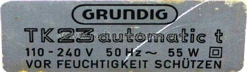 TK23 A Automatic ; Grundig Radio- (ID = 2475997) Enrég.-R