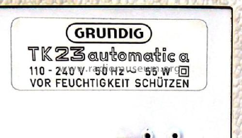 TK23 A Automatic ; Grundig Radio- (ID = 2449868) Enrég.-R