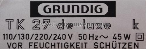 TK27L ; Grundig Radio- (ID = 664645) R-Player