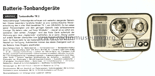 TK2; Grundig Radio- (ID = 2856340) Enrég.-R