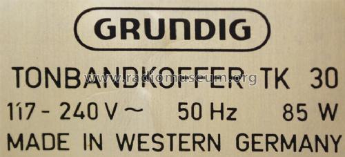 TK30; Grundig Radio- (ID = 1534121) Enrég.-R