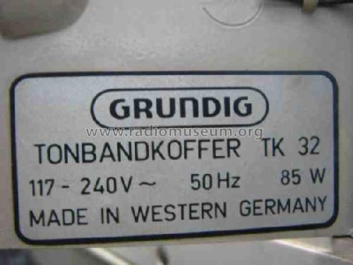 TK32; Grundig Radio- (ID = 494793) Ton-Bild