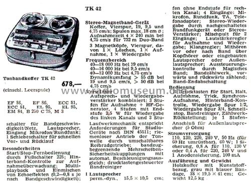 TK42; Grundig Radio- (ID = 2860670) R-Player