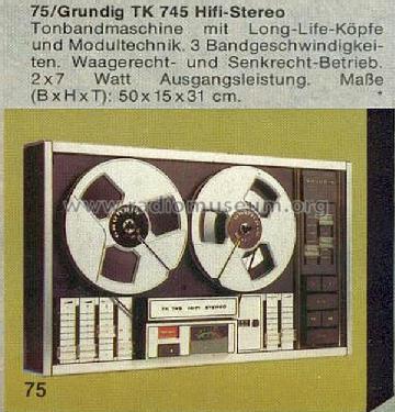 TK745 HiFi-Stereo; Grundig Radio- (ID = 590802) Reg-Riprod