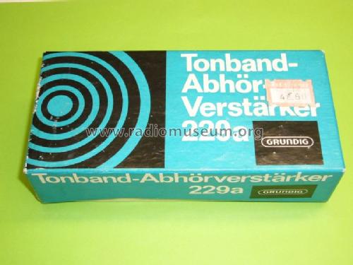 Tonband Abhörverstärker 229a; Grundig Radio- (ID = 1444974) Ampl/Mixer