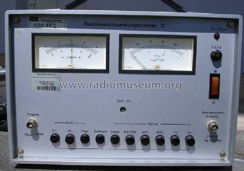 Tonhöhenschwankungsmesser Q; Grundig Radio- (ID = 989750) Equipment