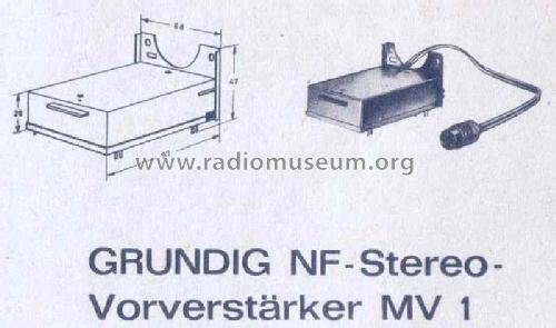 Transistor-Vorverstärker MV1; Grundig Radio- (ID = 1388850) Ampl/Mixer