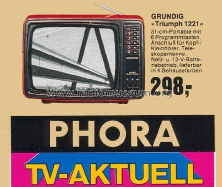 Triumph 1221; Grundig Radio- (ID = 1767146) Fernseh-E