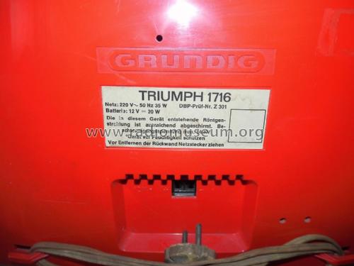 Triumph 1716; Grundig Radio- (ID = 2111721) Télévision