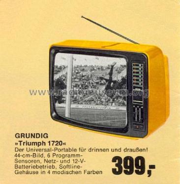 Triumph 1720; Grundig Radio- (ID = 1762407) Television