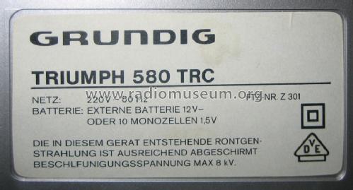 Triumph 580 TRC; Grundig Radio- (ID = 1011614) TV Radio