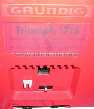 Triumph 1715 Super Electronic; Grundig Radio- (ID = 842490) Télévision