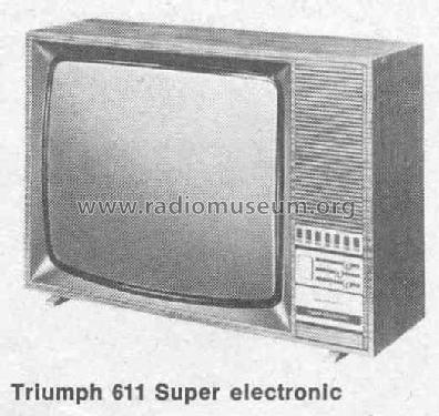 Triumph Super Electronic 611; Grundig Radio- (ID = 441884) Television