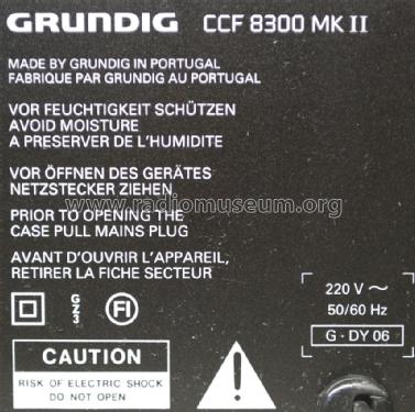 Twin Cassette Deck CCF 8300 MK II; Grundig Radio- (ID = 1501280) R-Player