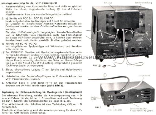 UHF-Vorsatzgerät ; Grundig Radio- (ID = 2395451) Adapteur