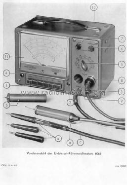 Universal-Röhrenvoltmeter RV2 6062; Grundig Radio- (ID = 58724) Equipment