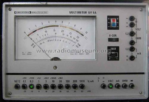 Multimeter UV5A; Grundig Radio- (ID = 449704) Ausrüstung