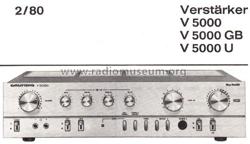 V-5000 ; Grundig Radio- (ID = 2612766) Ampl/Mixer