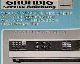 Video 2 x 4 2200 FR; Grundig Radio- (ID = 679486) R-Player