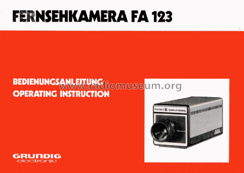 Video Camera Fernauge FA 123; Grundig Radio- (ID = 2753712) Misc