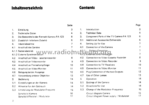 Video Camera Fernauge FA 123; Grundig Radio- (ID = 2753716) Misc