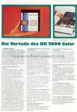 Video Cassetten Recorder BK-2000 Color; Grundig Radio- (ID = 2849914) Sonido-V