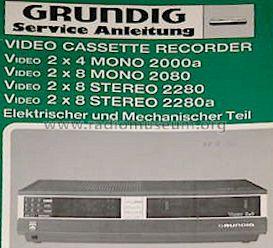 Video-Recorder 2x4/2x8 Stereo 2280 a; Grundig Radio- (ID = 679480) R-Player