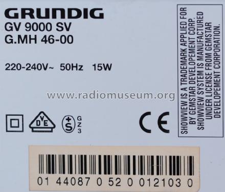 Video Recorder GV 9000 SV; Grundig Radio- (ID = 1508803) Reg-Riprod