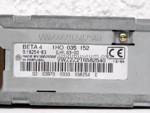 VW Beta 4 G.HF63-00 / G.HG67-00 - VW 3B0 035 152; Grundig Radio- (ID = 1695472) Car Radio