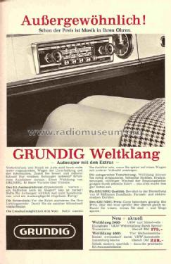 Weltklang 4000; Grundig Radio- (ID = 741393) Car Radio