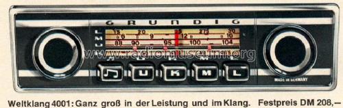 Weltklang 4001; Grundig Radio- (ID = 36926) Car Radio