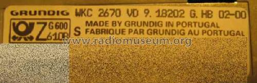 WKC2670 VD; Grundig Radio- (ID = 1711813) Autoradio