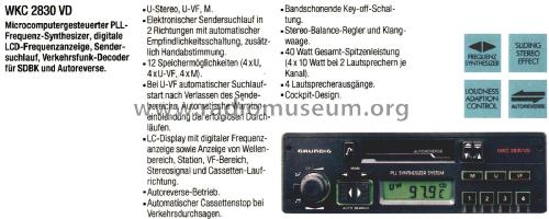 WKC2830VD; Grundig Radio- (ID = 2557157) Car Radio