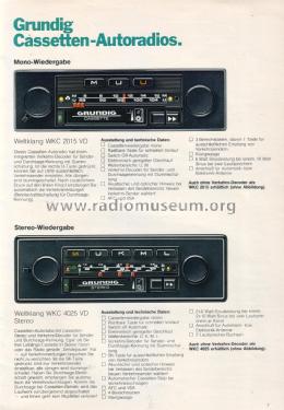 WKC4025VD; Grundig Radio- (ID = 2837654) Car Radio