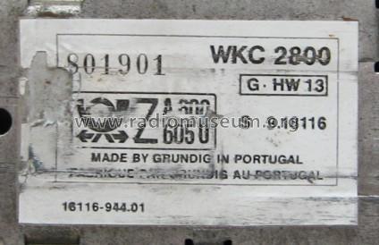 WKC 2800; Grundig Radio- (ID = 599667) Car Radio