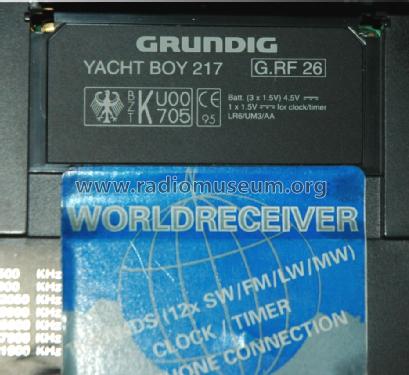Yacht-Boy 217; Grundig Radio- (ID = 1412626) Radio