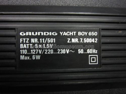 Yacht-Boy 650; Grundig Radio- (ID = 1942280) Radio