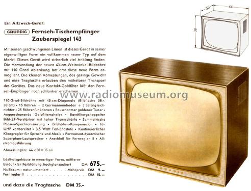 Zauberspiegel 143; Grundig Radio- (ID = 2641669) Television