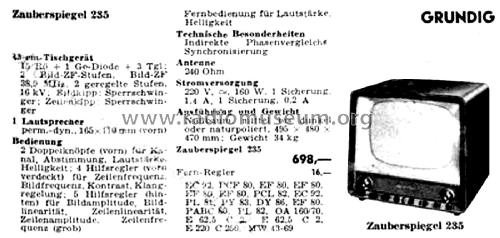 Zauberspiegel 235; Grundig Radio- (ID = 2642904) Television