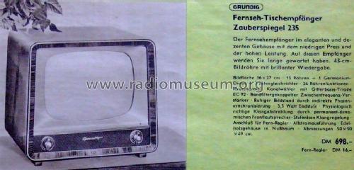 Zauberspiegel 235; Grundig Radio- (ID = 797653) Television