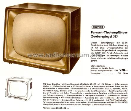 Zauberspiegel 353; Grundig Radio- (ID = 2645113) Television